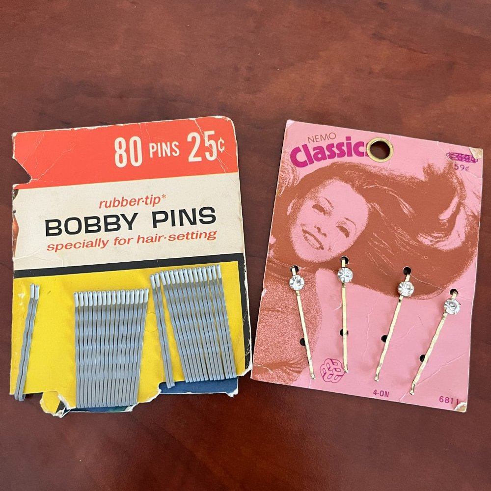 🎈$5🎈 VINTAGE Wil-hold & Nemo Jeweled Bobby Pins! FREE🔥 w/ ANY purchase!